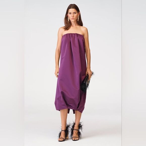 ZARA STUDIO STRAPLESS TAFFETA DRESS LIMITED EDITION - Picture 8 of 14